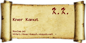 Kner Kanut névjegykártya